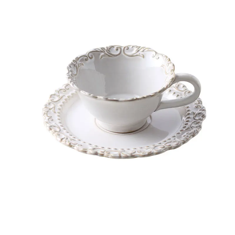 Винтажная стандартная кофейная чашка блюдца европейская керамическая чайная