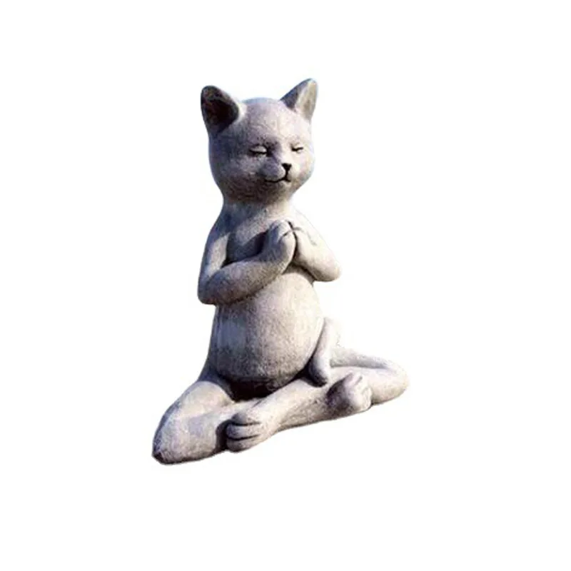 

Garden Decoration Meditation Dog Resin Ornaments Meditation Meditation Crafts Garden Ornaments Height 15cm Home Decor