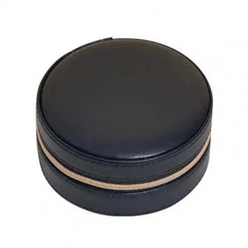 

Кожаная круглая шкатулка для украшений