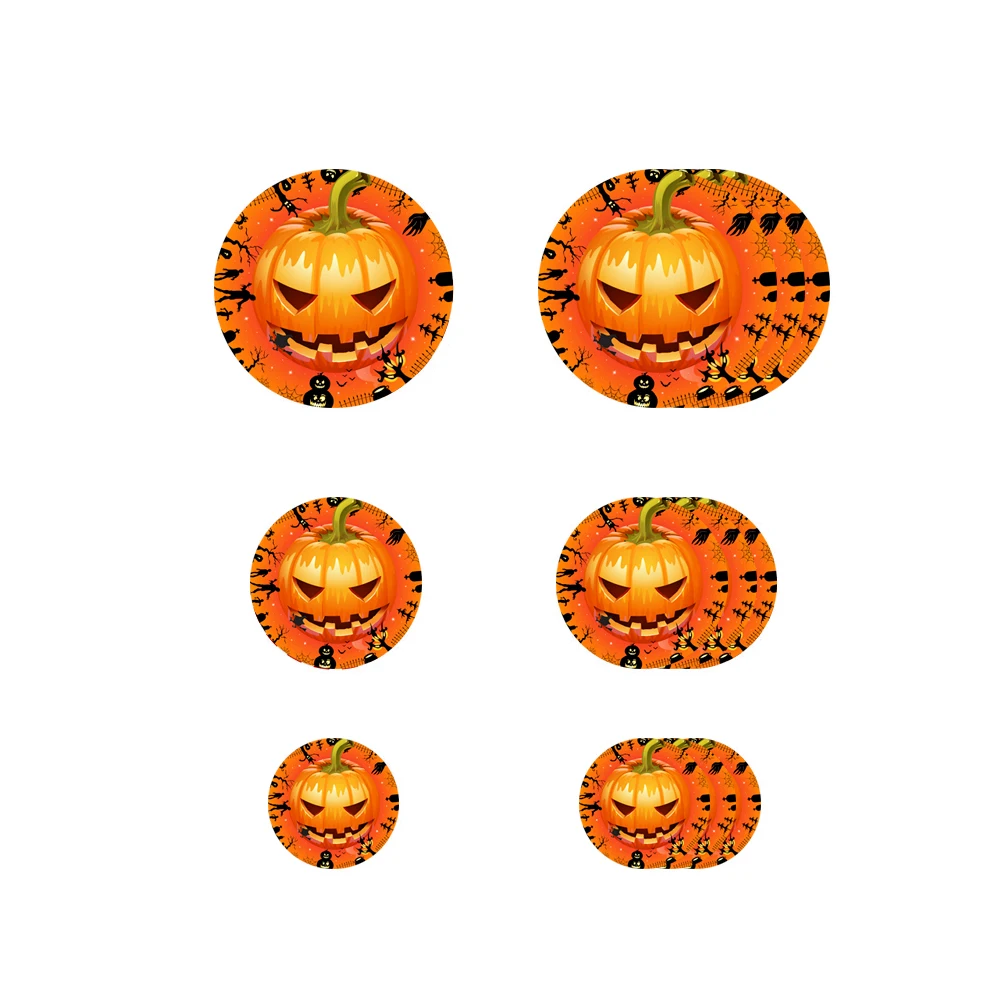 

12 Pieces Floor Decals Pumpkin Eyes PVC Stickers Wall Stickers Wall Posters for HalloweenParty