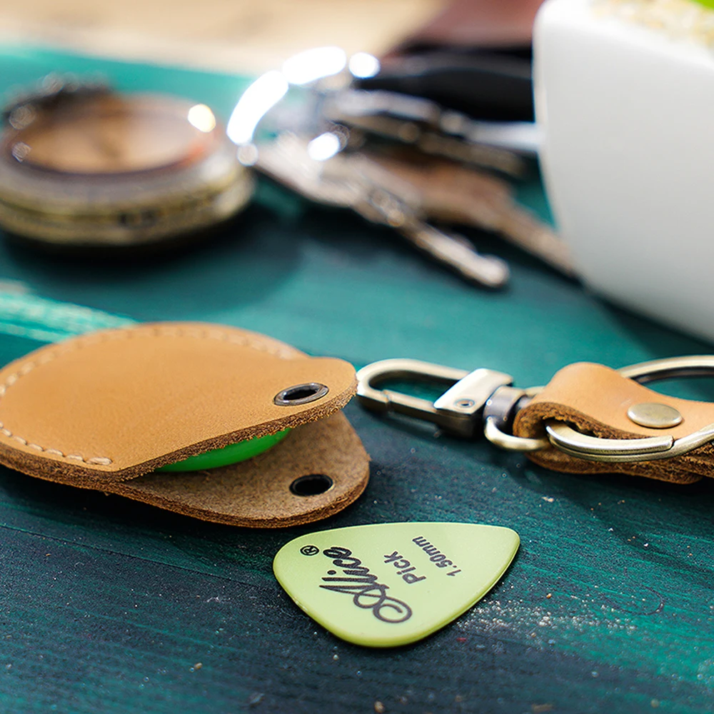 Держатель для ключей из натуральной кожи маленький портативный держатель