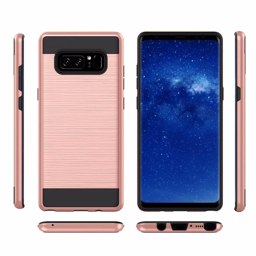 Slim Shockproof Armor Phone Case For Samsung Galaxy S8 Plus S7 S6 Edge S5 Hybrid Hard PC brushed Protective Shell Back Cover |