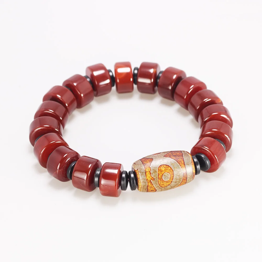 Бусины Из Натурального оникса браслет для мужчин простой этнический стиль в