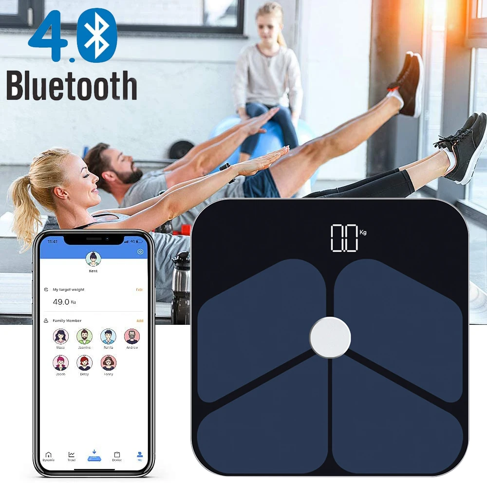 Bluetooth 4 0 смарт весы для тела и жира электронные Бытовая диета потери точные