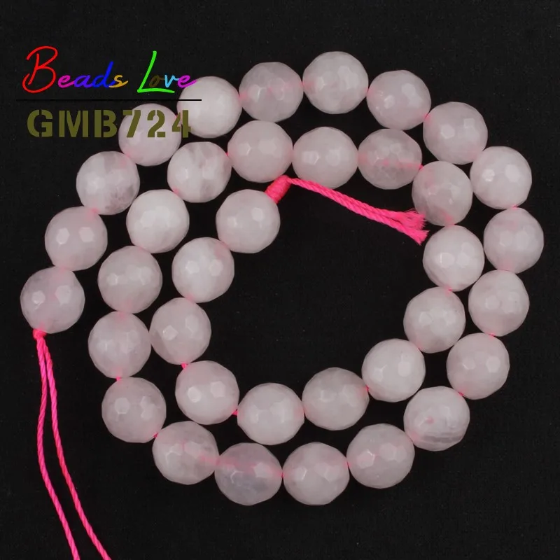 Круглые граненые бусины с розовым кристаллом 15 5 дюймов размеры 4 6 8 10 12 мм для