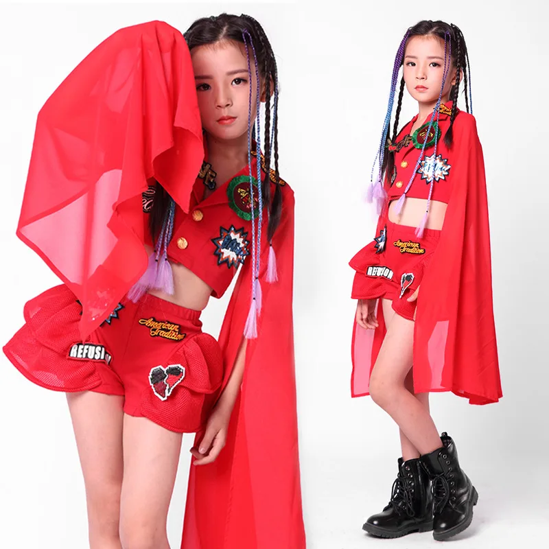Juanzi Ling style children's show clothes fashionable little compere dress suit girls jazz dance performance |