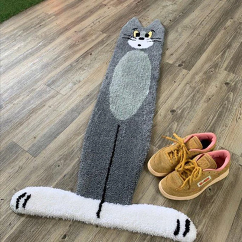 

Pre-sale New Cartoon Tom Cat Stair Mat Special-shaped Imitation Cashmere Deformation Carpet For Bathroom Toilet Bedroom Entrance
