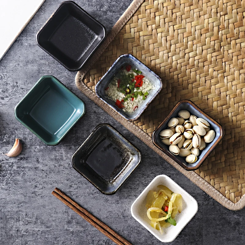 Platos para salsas Plato de vinagre creativo ceramica condimento mostaza бытовые принадлежности посуда|Соусники| |