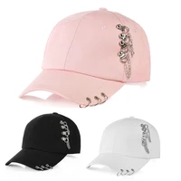 fashion baseball cap with rings snapback trucker hat dad hat women men adjustable golf ball sport casual sun cap
