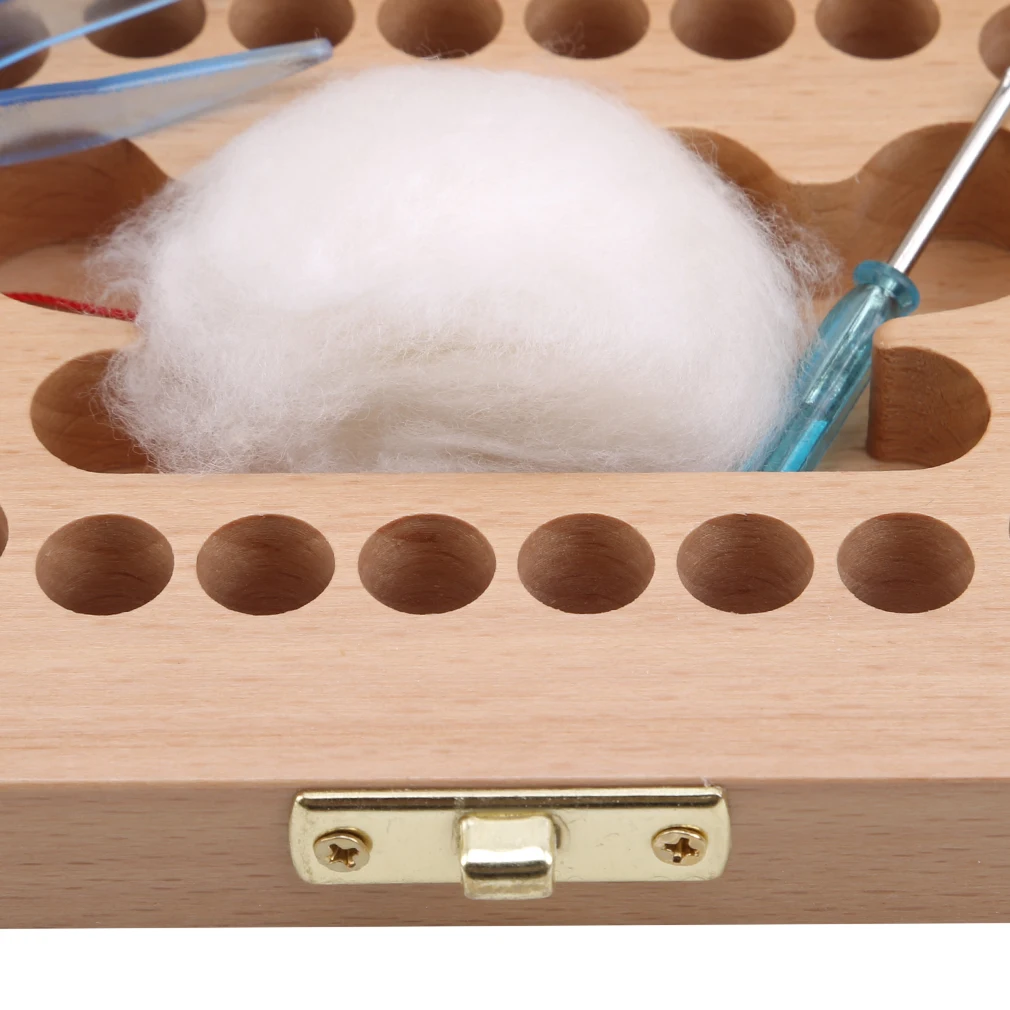 Простая деревянная детская фоторамка коробка для хранения зубов новорожденных