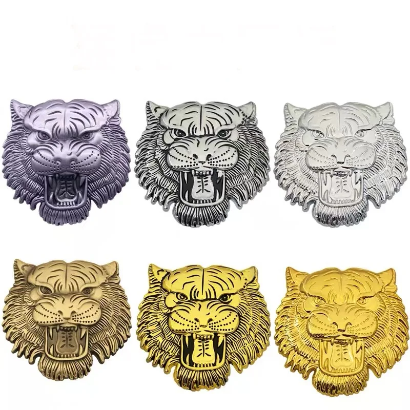 

10pcs Decal Tiger-Emblem Car Grille styling Metal 3D Animal Stickers Car Accessories Auto Badge Cartoon Tiger Auto Sticker