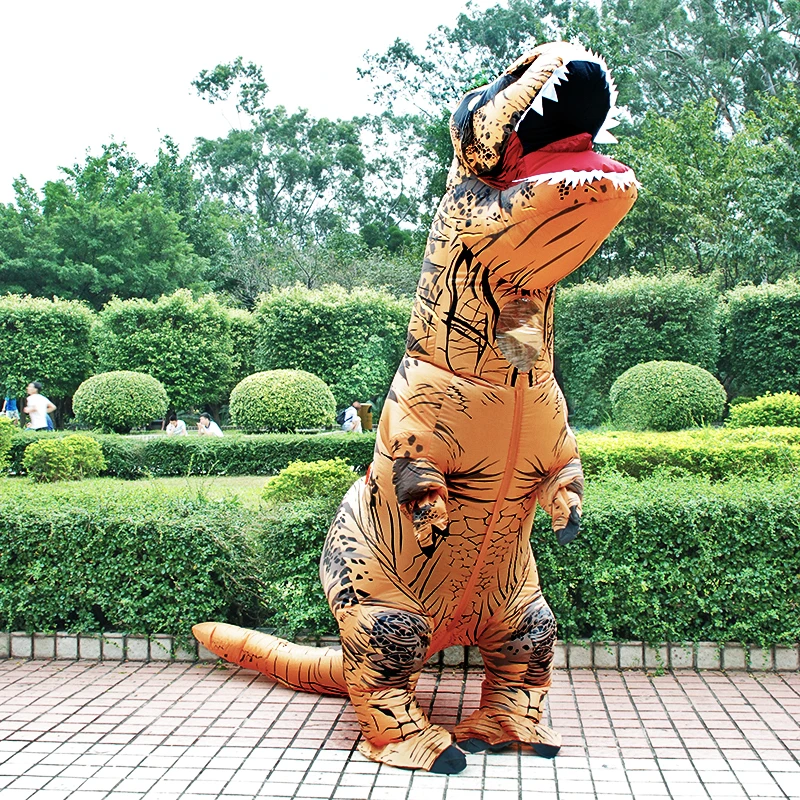 

Hot T REX Dinosaur Inflatable Costume Party Cosplay costumes Fancy Mascot Anime Halloween Costume For Adult Kids Dino Cartoon