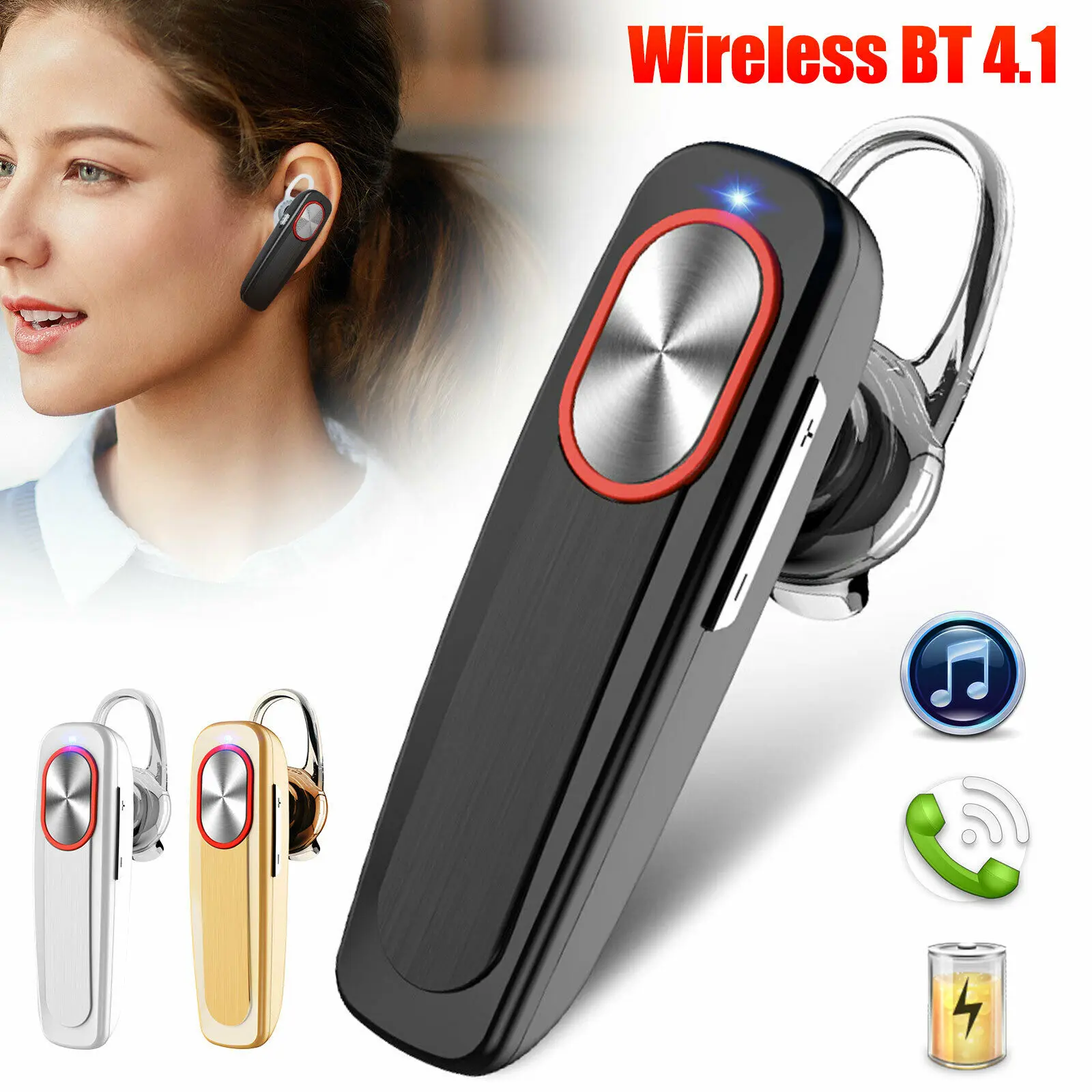

Bluetooth-гарнитура, беспроводные наушники-вкладыши, наушники-вкладыши, стерео наушники с крючком