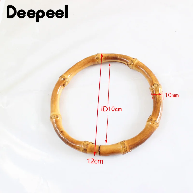 1 шт. Deepeel ID 10/12 см сумка модная ручка деревянная круглая бамбуковая