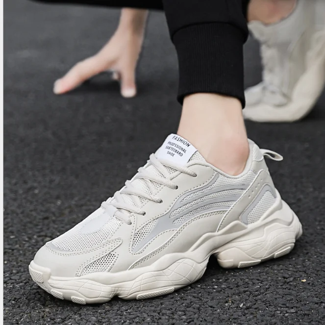 Новая мужская обувь Дышащая Студенческая Повседневная Трендовая с сетчатым