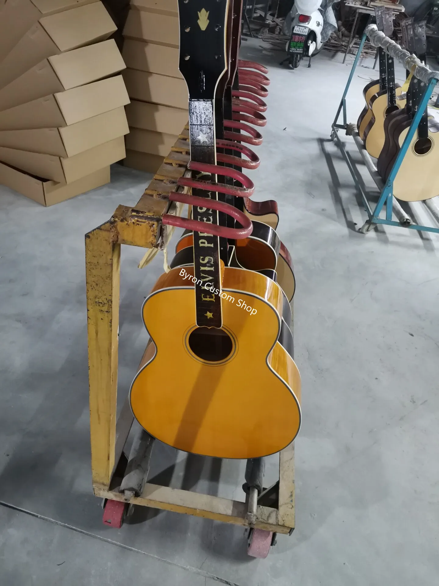 Бесплатная доставка elvis Custom Jumbo гитара янтарного цвета акустическая