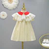 kids dress girls clothes casual costume cute lace collar ruffles summer 4 13 years daily dresses for girl childrens clothing
