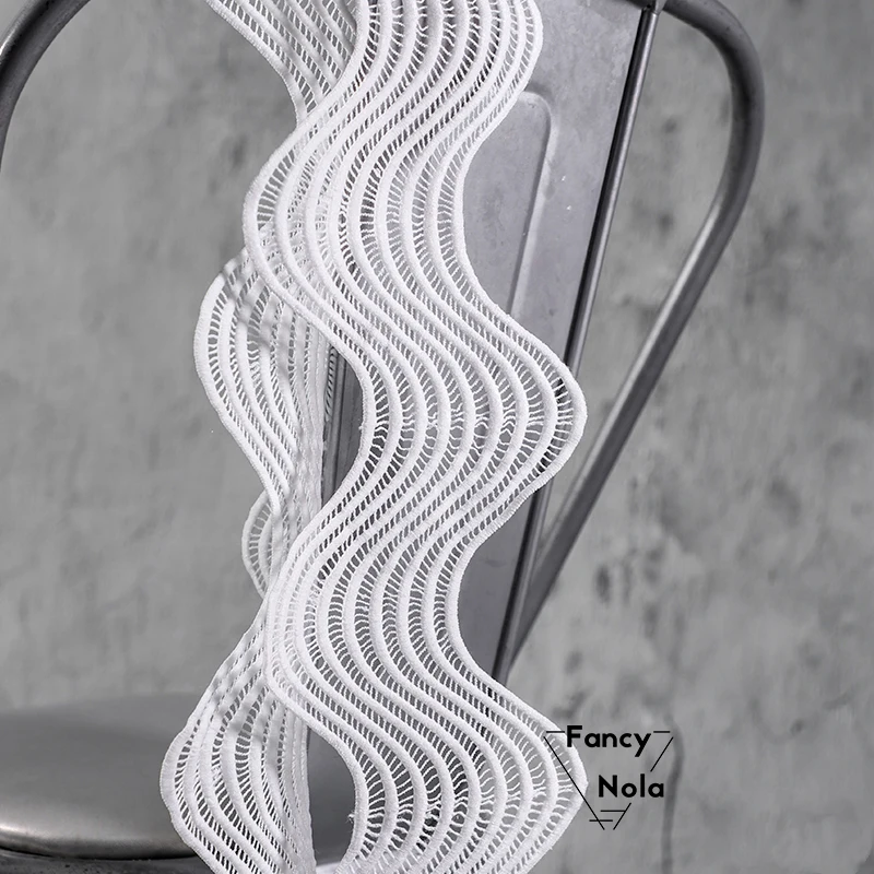 Творческий большая волна выдолбленные текстура обрезки дизайнер одежды кружева