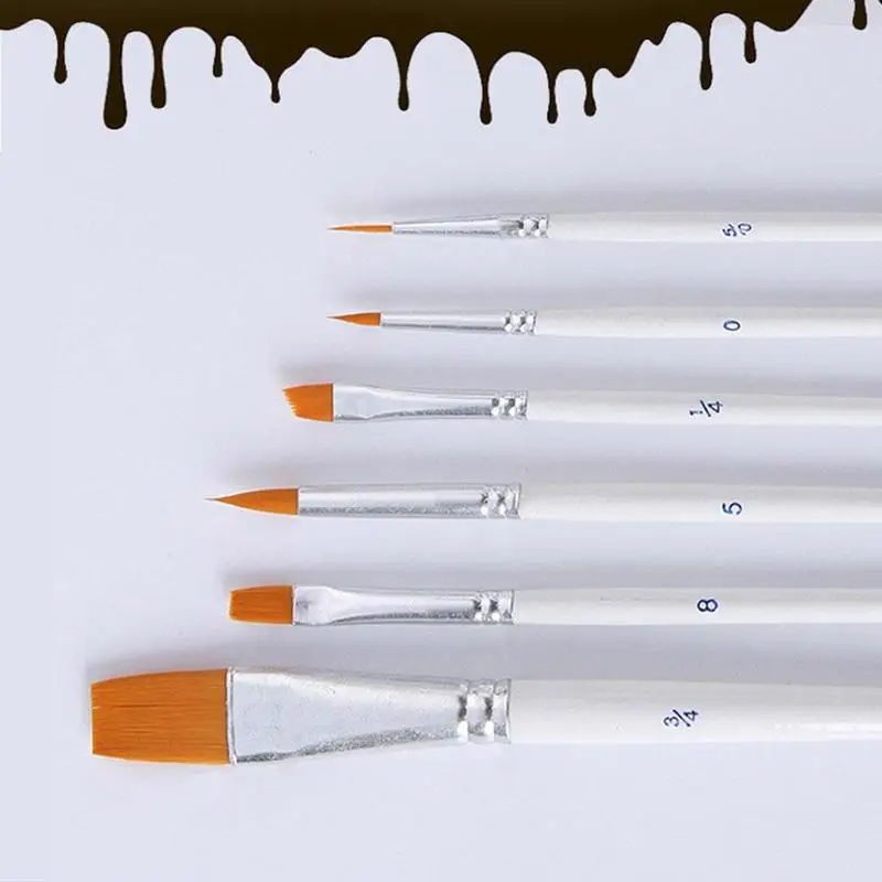 6 шт./компл. Краски ibrush масло колонковая кисть воды кисти для окраски волос
