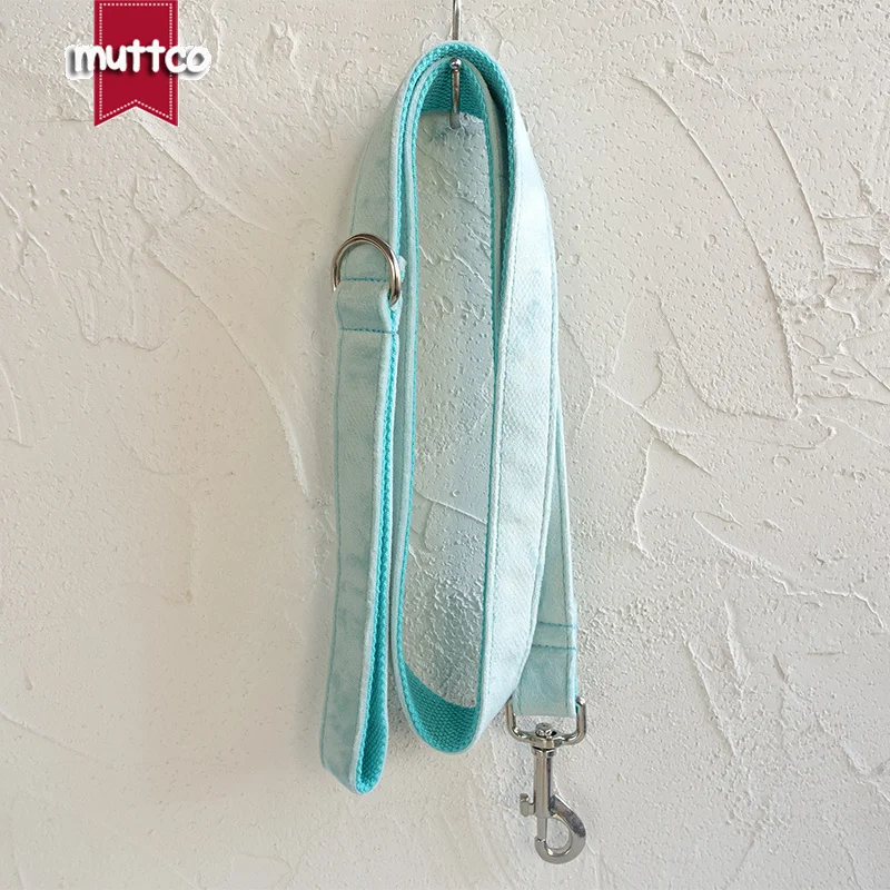 Уникальный дизайн модный галстук-бабочка MUTTCO ручная работа поводок для собак AQUA