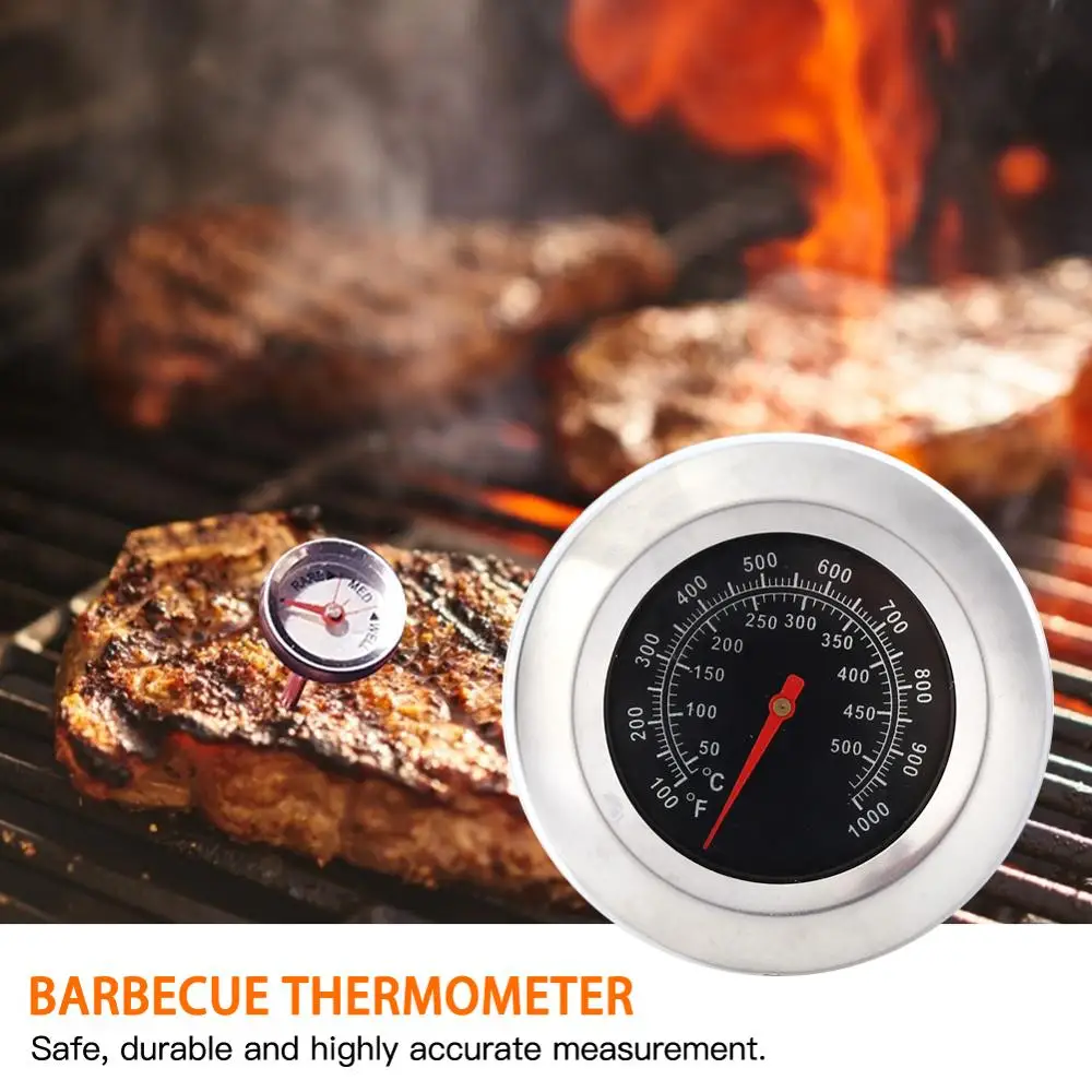50 ~ 500 градусов термометр из нержавеющей стали для барбекю гриля измеритель
