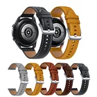 Ремешок из натуральной кожи для Samsung galaxy watch 3 45 мм Gear S3 Smart, браслет с серебристой пряжкой для Huawe GT 2, 22 мм