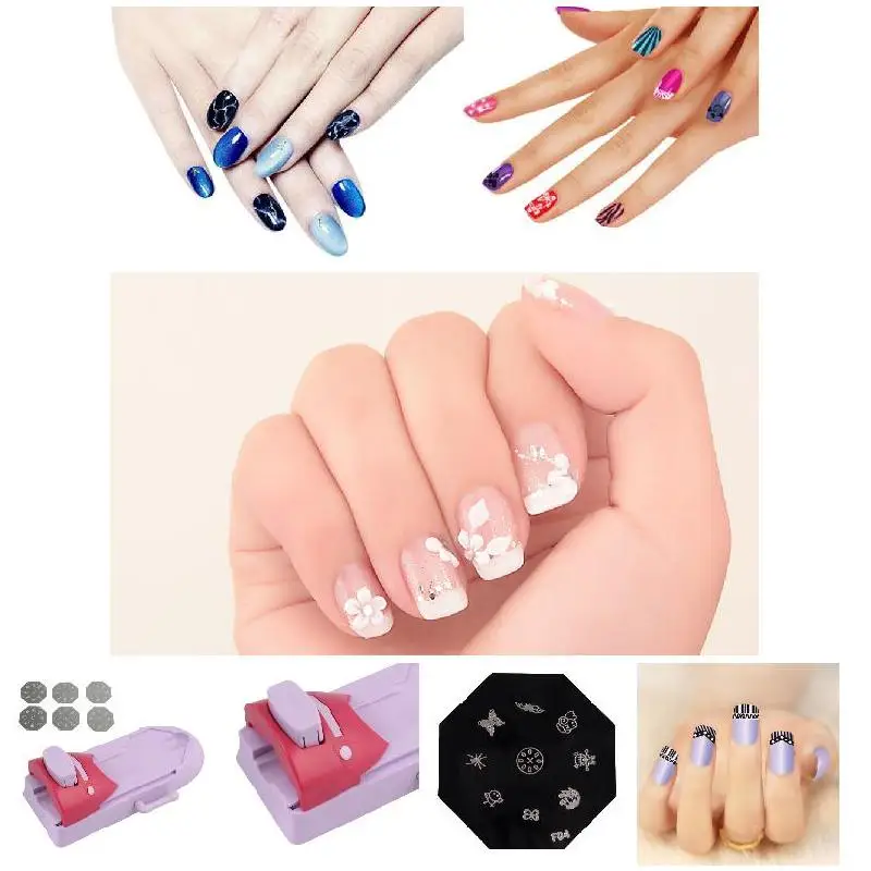 nail art printer easy printing diy pattern stamp manicure machine stamper tool set nail art equipment nail painting machine free global shipping