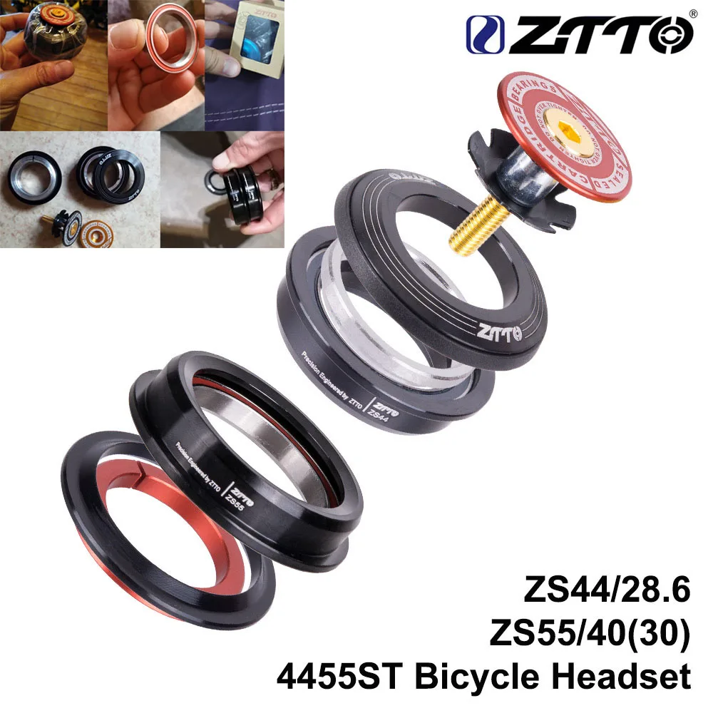 

4455ST MTB Road Bike Headset 44mm 55mm CNC 1 1/8"-1 1/2" 1.5 28.6 Straight Tube fork Internal Bicycle Parts