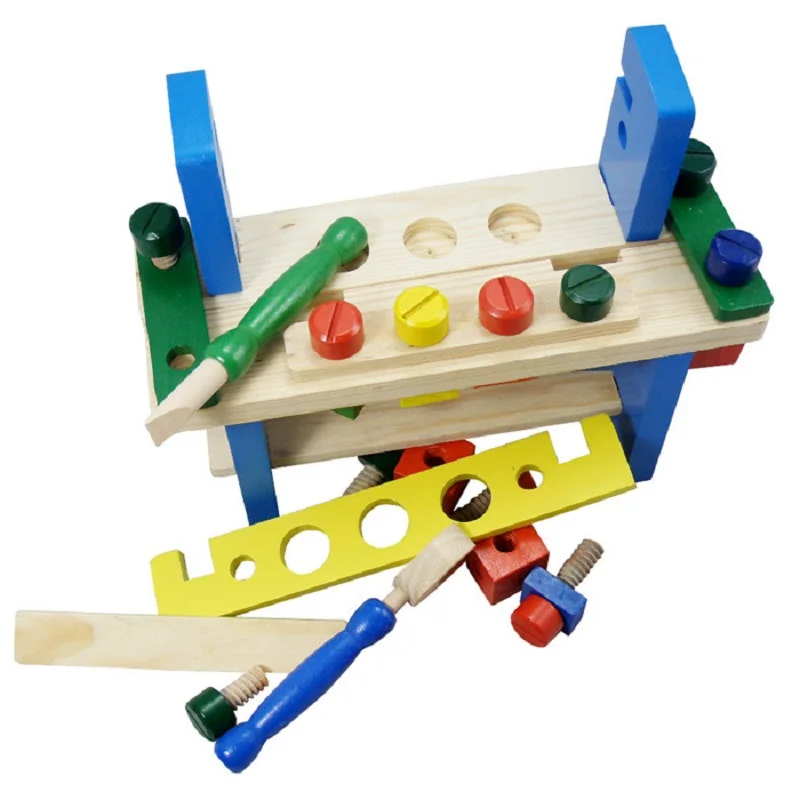 

Children educational building table Hands-on ability Building blocks Wooden toys Workbench Disassembly toys Kids Activity Table