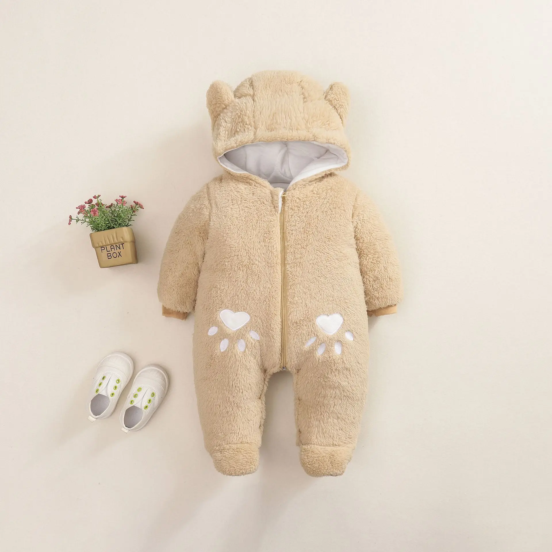 

Romper Baby Jumpsuit Autumn and Winter Jumpsuit Cotton-padded Clothes Baby Romper Winter Thicken Romper Cn*