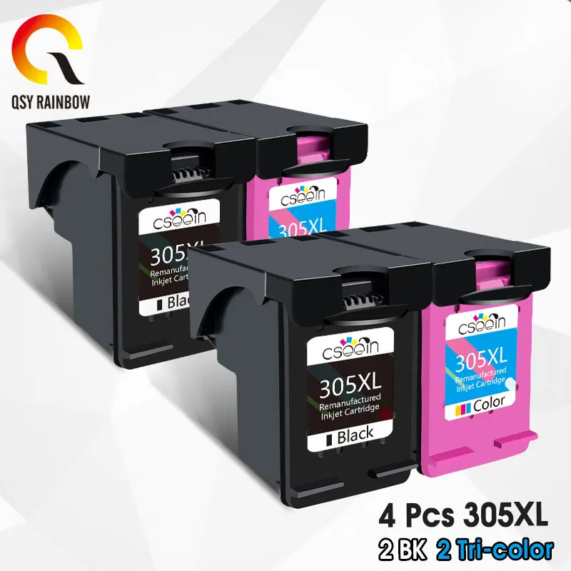 Tricolor para hp 305xl hp 305xl Recheio Cartucho de Tinta para hp Deskjet 2700 2710 2720 2721 2724 4110 4120 4122 4130 Impressora Preto Cartuchos de tinta