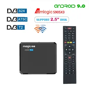 ТВ-приставка Magicsee c500 Pro s905x3, цифровой спутниковый ресивер DVB-S2X T2 ATSC DVB Android 4k tvbox VS Mecool K5