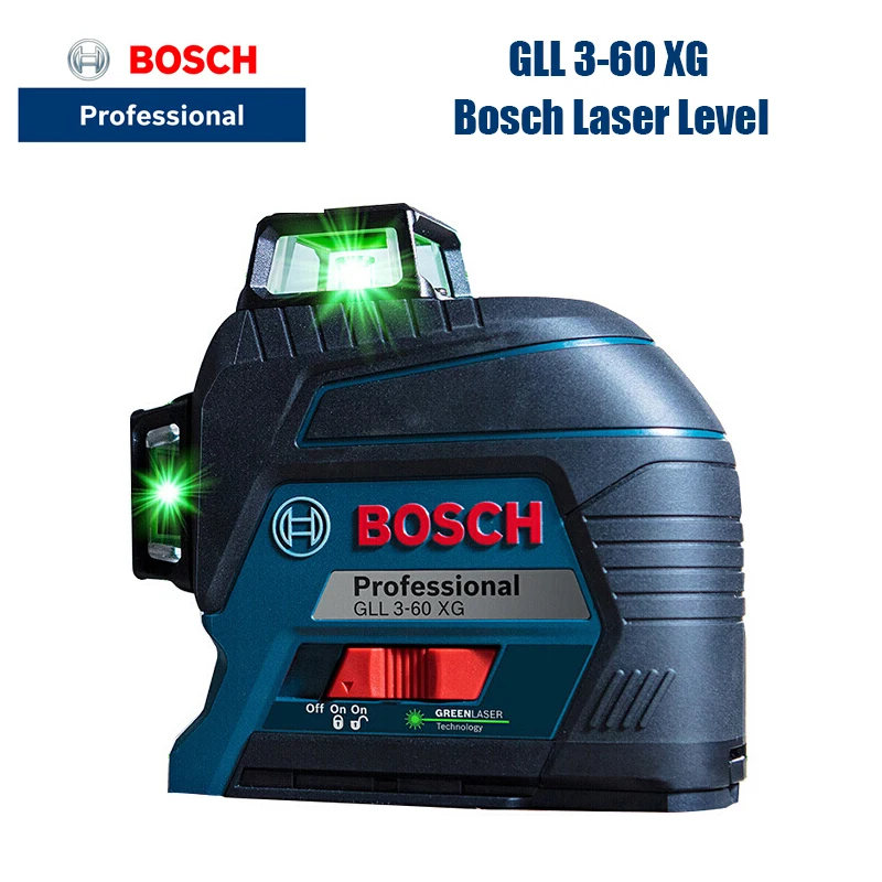 Лазерный уровень Bosch Φ 360 градусов высокая точность зеленый светильник 12 линий