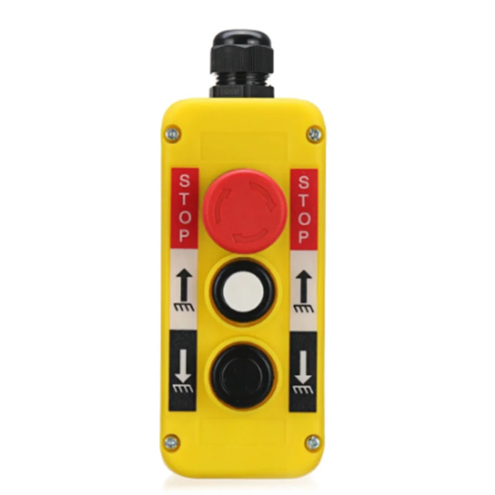 Красный аварийный стоп вверх вниз кнопочный переключатель PG13.5 кабель 400 В для