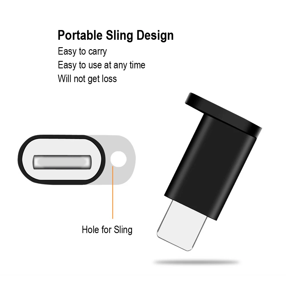 Адаптер VOXLINK Mini Micro USB на Lighting 8 Pin для Apple адаптер с брелоком iphone X XS XR 7 Plus