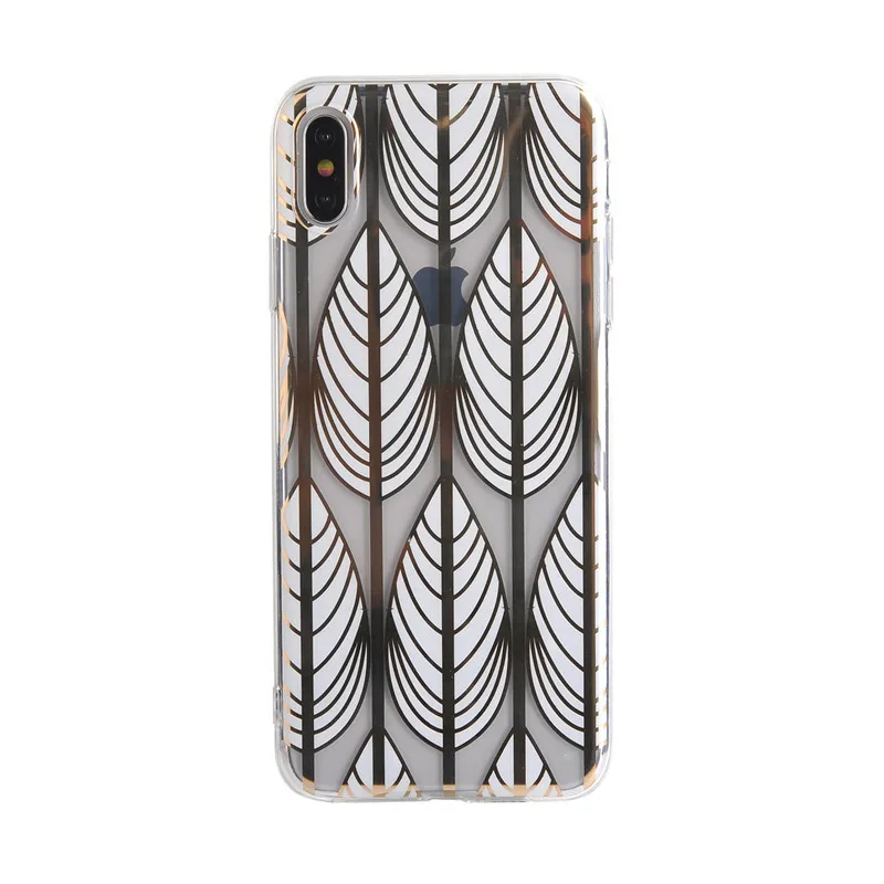 

Transparent gold leaf phone case is suitable for iPhone11 12Pro Max mini X XR XS XSMax 8 7 6PluS anti-drop protective back cover