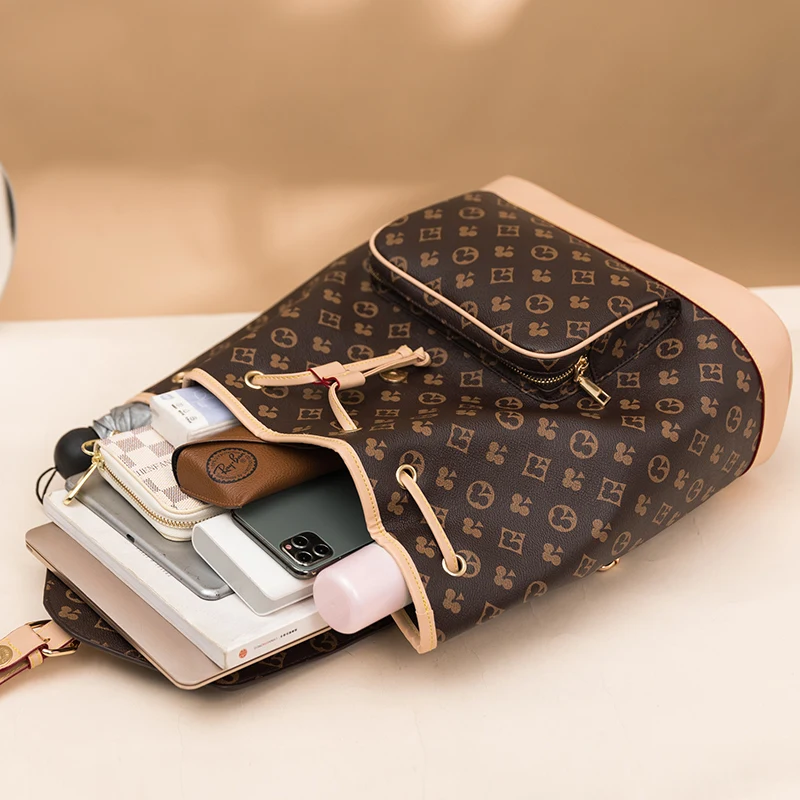 

Large Capacity Bucket Drawstring Backpack New Fashion High Quality Backpack Women's Backpack Travel Bag