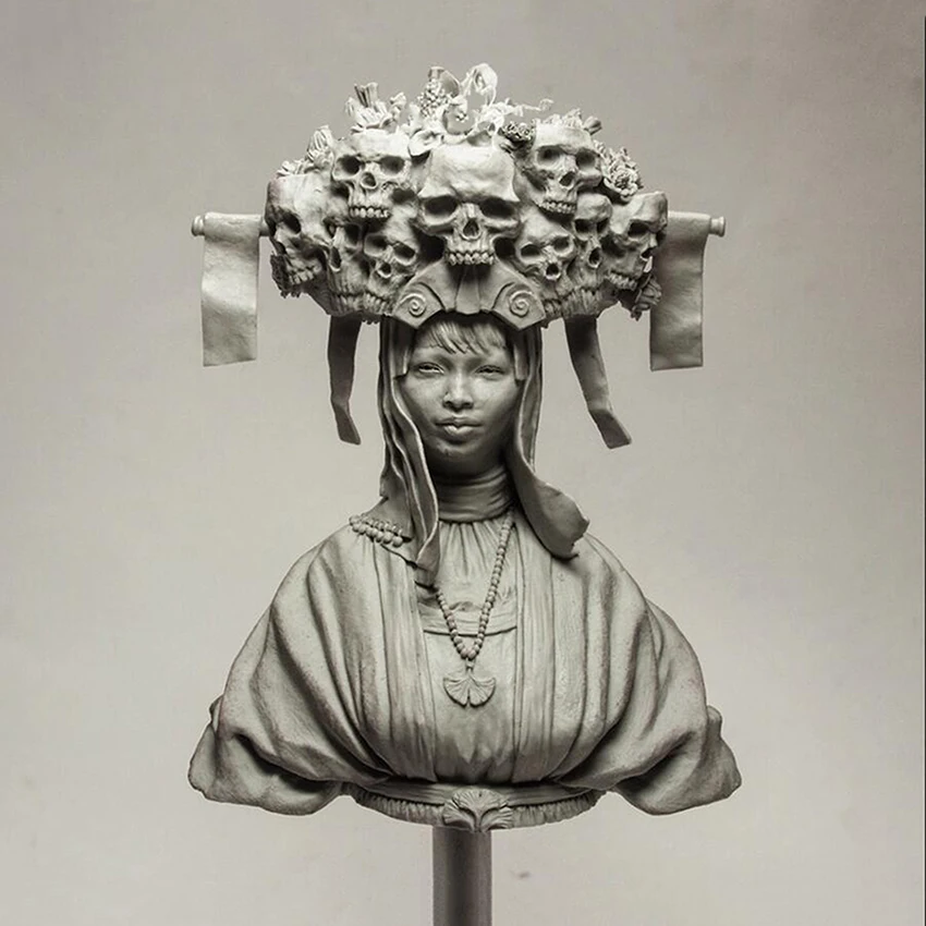 

Unassambled 1/10 древних женщина бюст статуэтка в виде набор миниатюрных моделей Неокрашенный