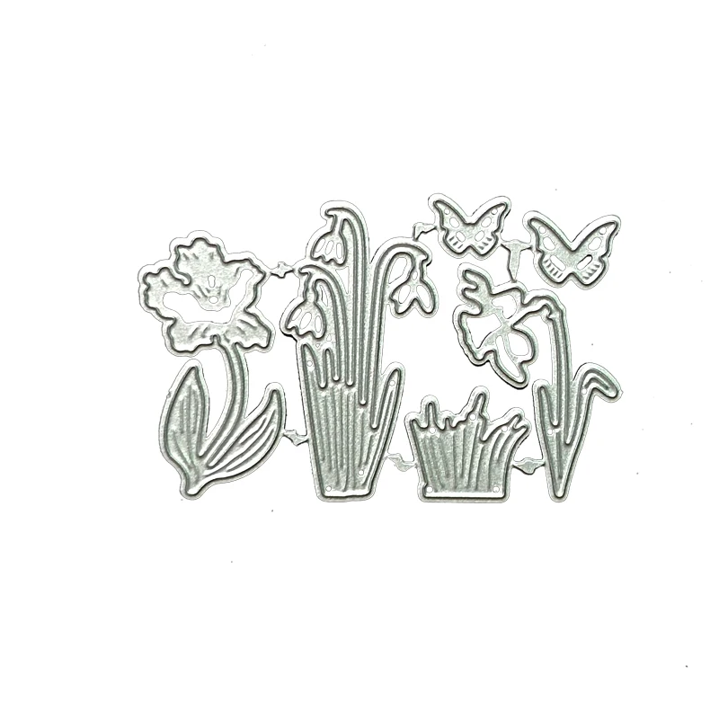 

YINISE CUT Metal Cutting Dies For Scrapbooking Flowers Stencils Scrapbook DIY Album Cards Decoration Embossing Die Cuts Cutter