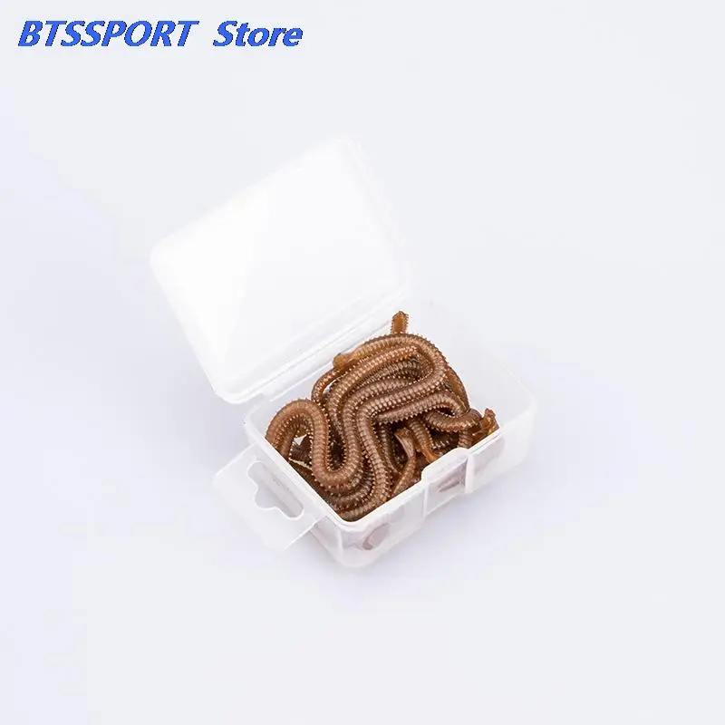 Моделирование дождевых красный темно-красный черви искусственные рыболовные