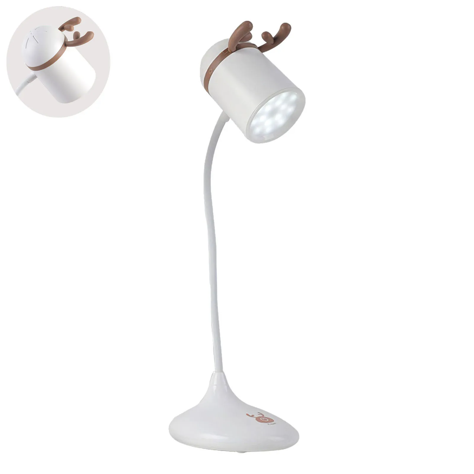 

Cute Antler Shape LED Desk Lamp USB Dimmable Touch Table Lamp Stable Adjustable Desktop Student Reading LED Lamp NightLight