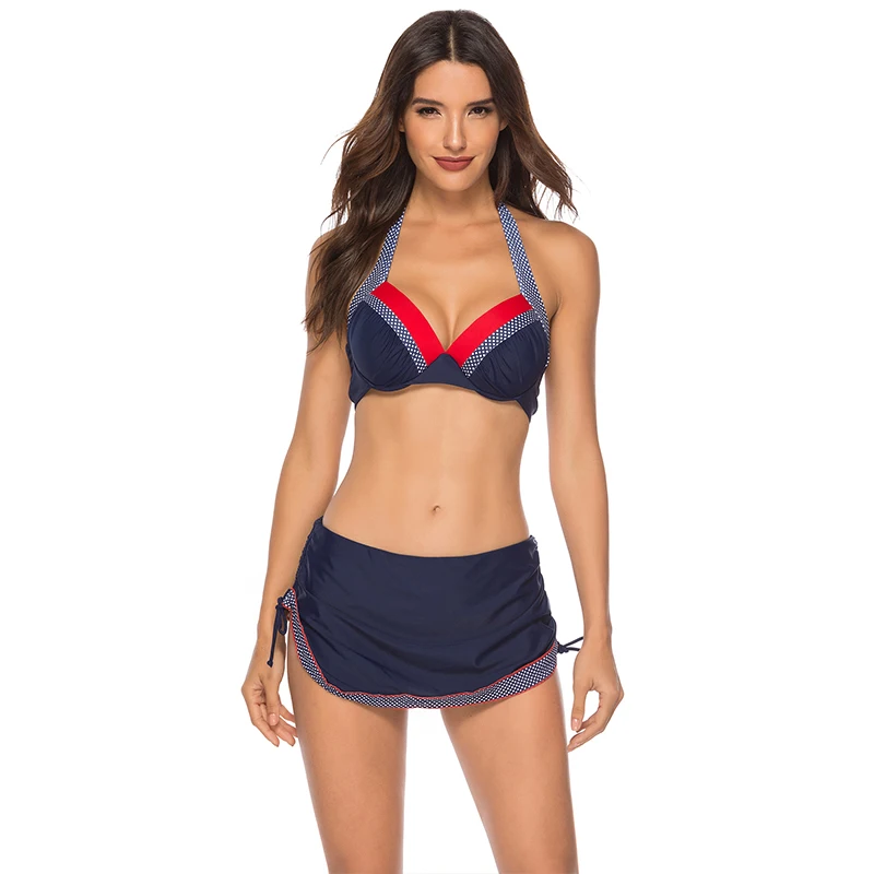 Женский сексуальный купальник из двух частей с разрезом на талии 2020 S-XXL купальный