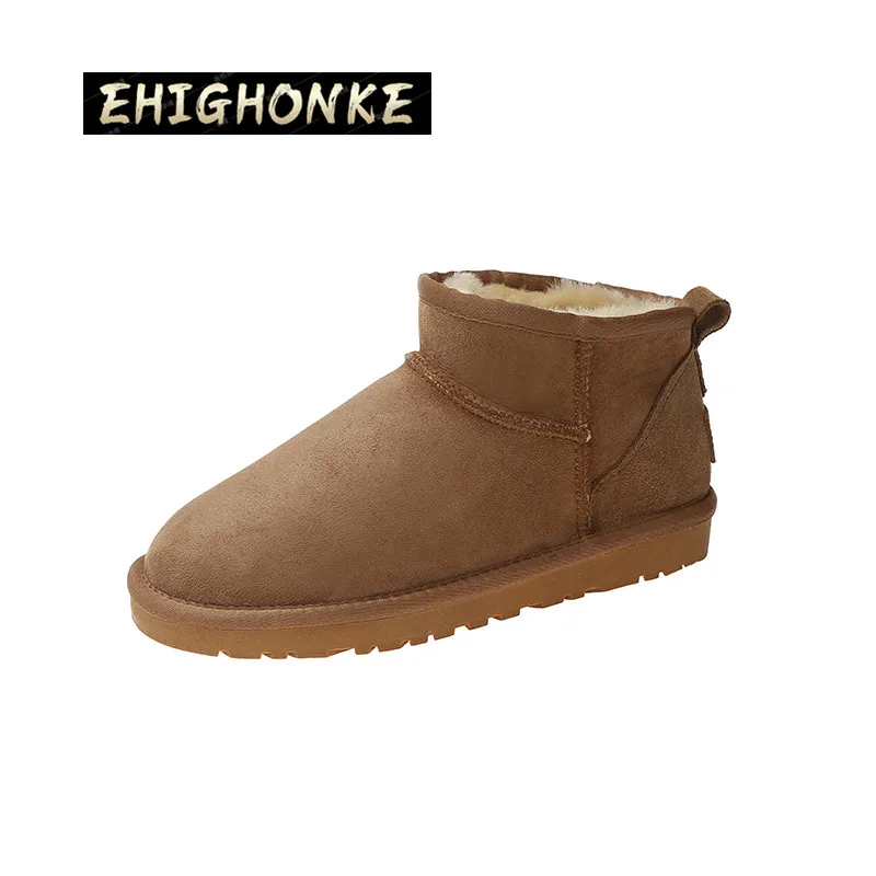 

Winter Plus Velvet Snow Boots Flat Women's Shoes Non-slip Comfortable Thick-soled Short Boots Thickened Warmth Oxford Women Y40