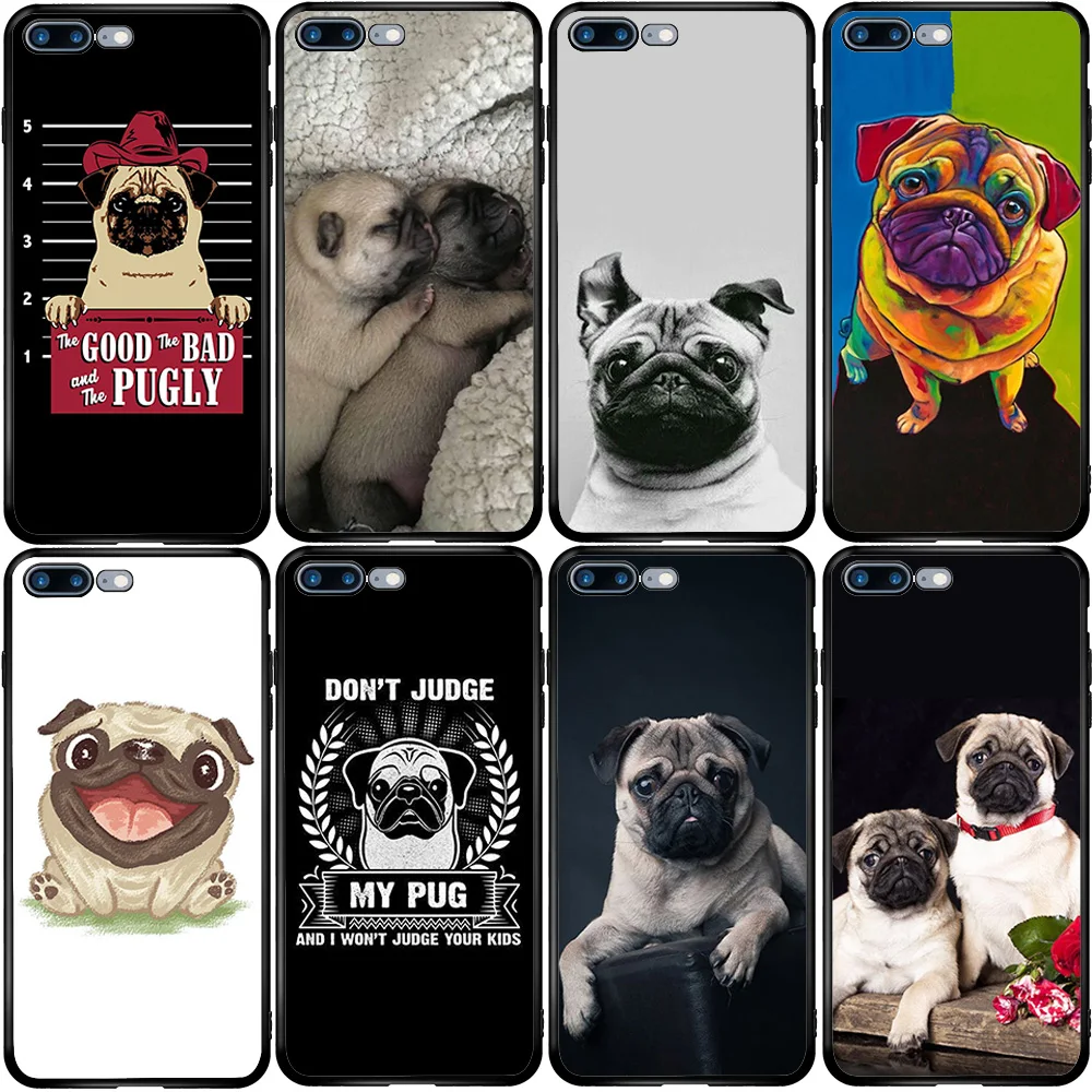 Чехол для iPhone Oneplus 5S SE 2020 6S 7 8 6T 8T Plus XS XR 11 12 Pro Mini Max Pug щенок|Бамперы| |