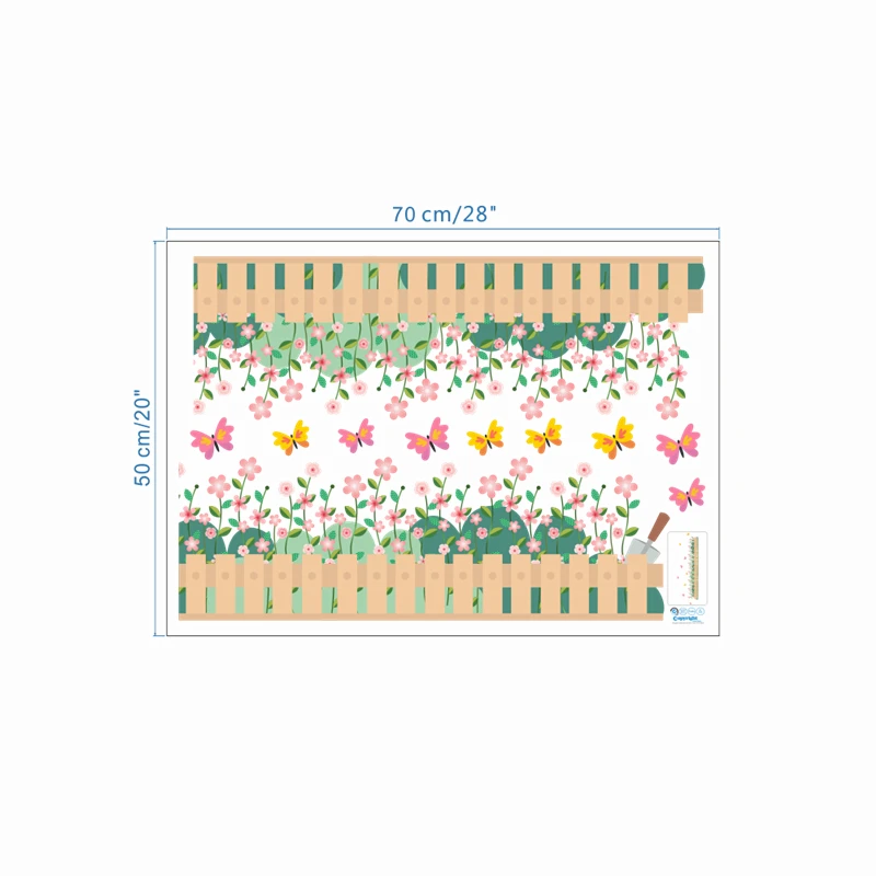 

Flower Butterfly Fence Wall Stickers Living Room Bedroom Baseboard Decor Diy Plant Mural Art Home Decal