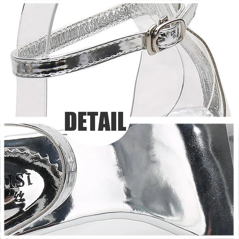 Стекло женские туфли на платформе высоком каблуке Пикантная женская летняя