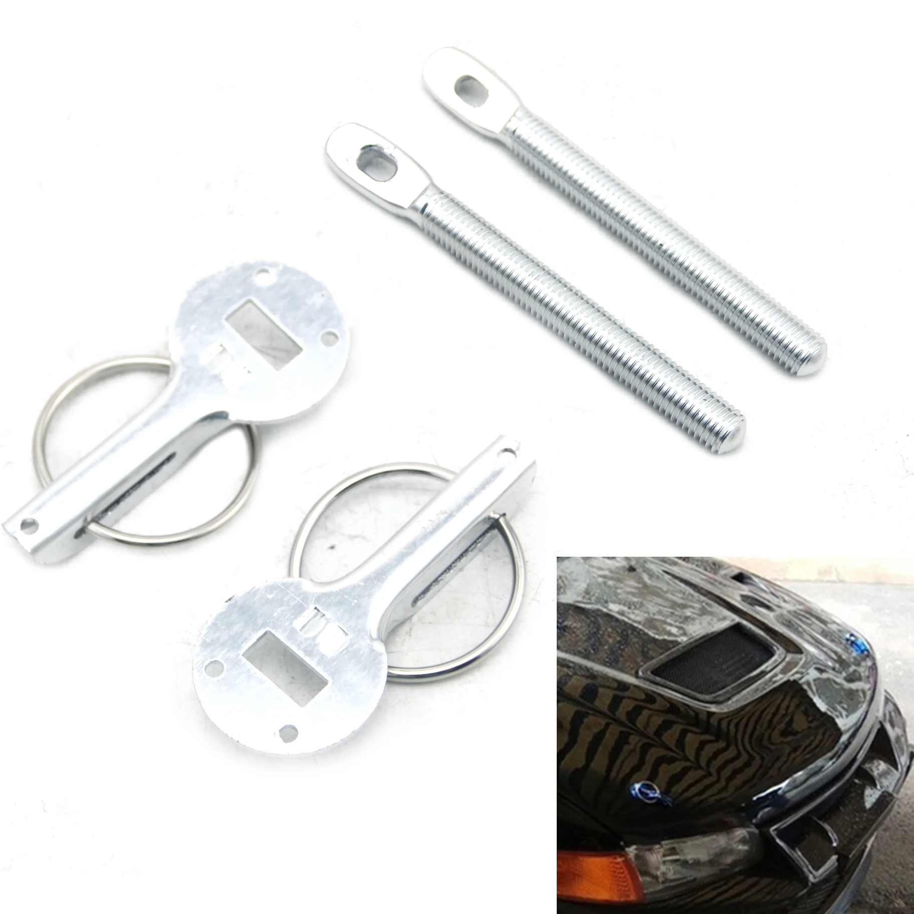 Универсальный комплект замков для капота из алюминиевого сплава тюнинговых