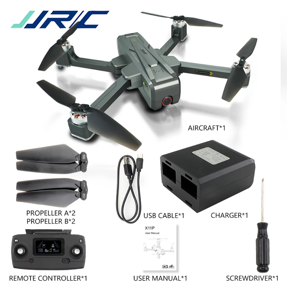 

JJRC X11 X11P RC Drone With 5G WiFi 2K4K HD Camera GPS Tracking Optical Flow Positioning Remote Control Drone Quadcopter Toys