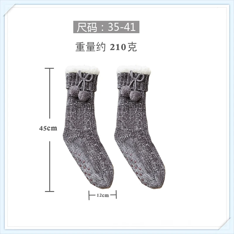 

New Home Slippers socks Keep Warm Floor Socks Cartoon Deer Antiskid Winter Room Socks high quality home shoes As Christmas Gifts