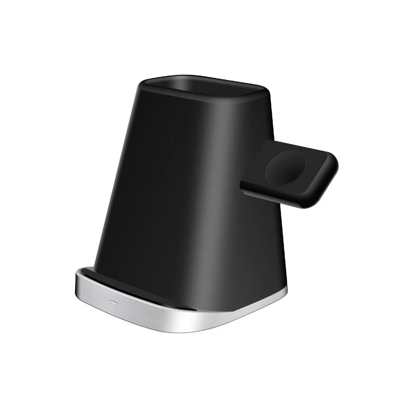 Беспроводное зарядное устройство Qi 3 в 1 для Airpods 10 Вт подставка быстрой